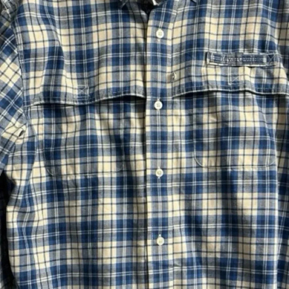 Vineyard Vines Harbor Blue White Flag Plaid Long Sleeve Shirt, Men’s Size Medium - Picture 3 of 14